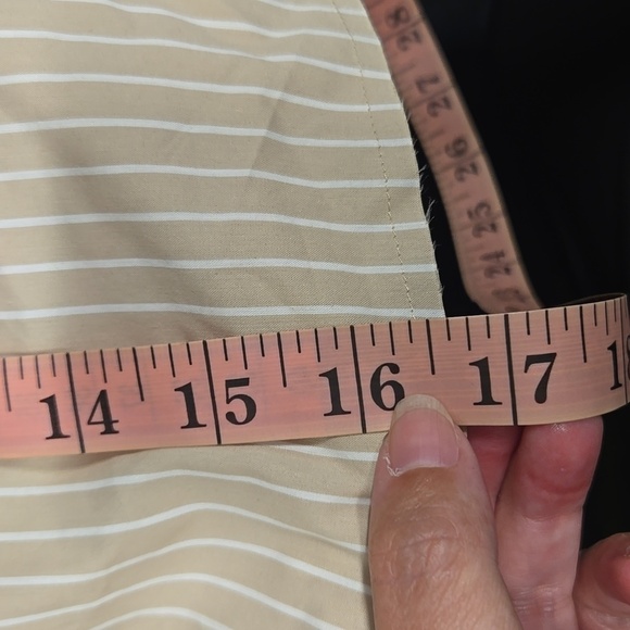 FRAME-Striped Cropped Wide Sleeve Button-Up Shirt-Size Small - Picture 17 of 17